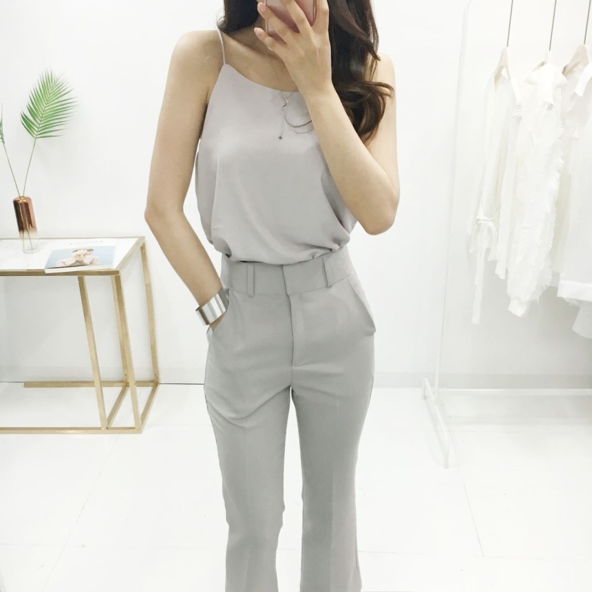 NEW FASHION LADY GIRL Blouse Thong Halter Navy Pin