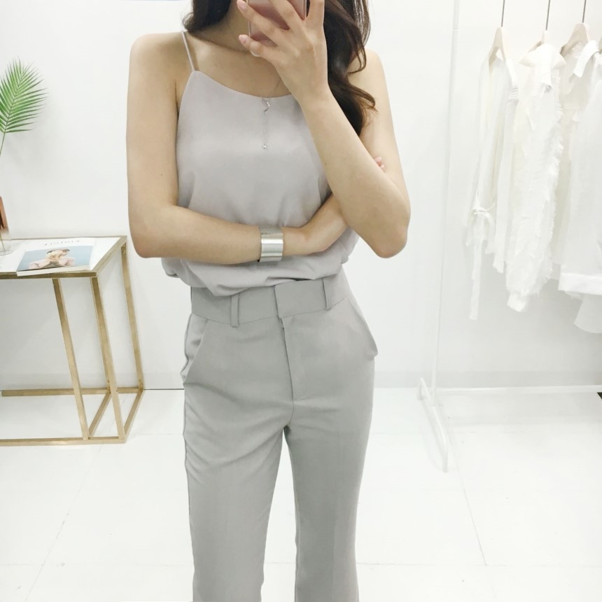 NEW FASHION LADY GIRL Blouse Thong Halter Navy Pin