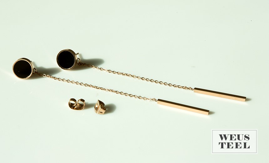 Circle Titanium Drop Earrings Surge Steel Daily Al