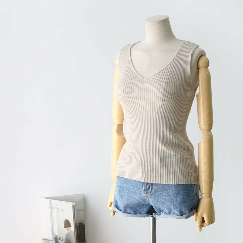 Sleeveless V Neck Goliath Nakiti T-shirt Women Sum