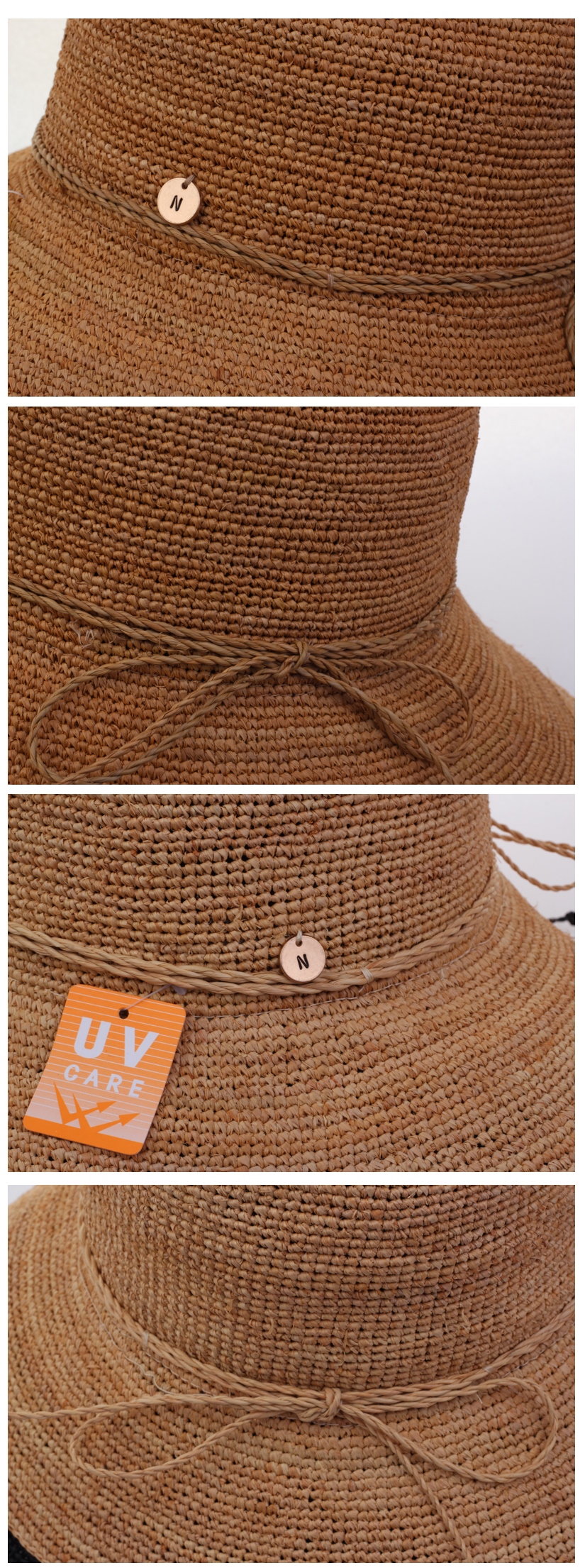 Women Sun Hats Natural raffia hat hat bucket hat w