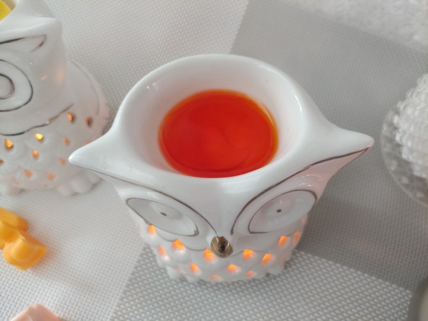 Owl candle holder Aromatherapy tea light gift reco