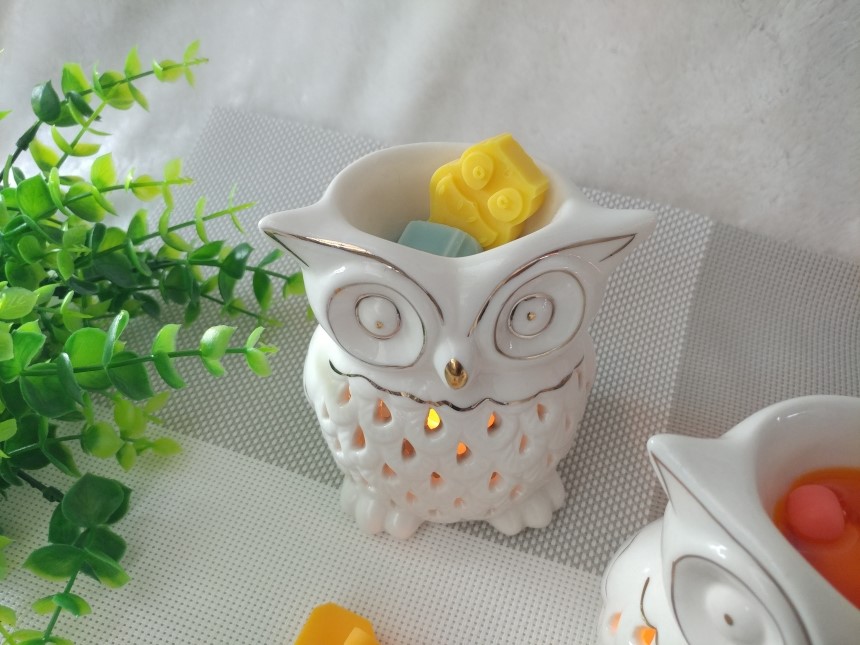 Owl candle holder Aromatherapy tea light gift reco