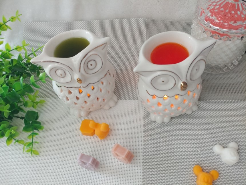 Owl candle holder Aromatherapy tea light gift reco