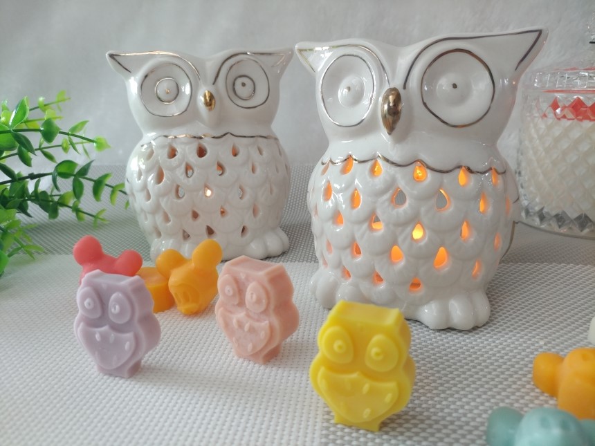 Owl candle holder Aromatherapy tea light gift reco