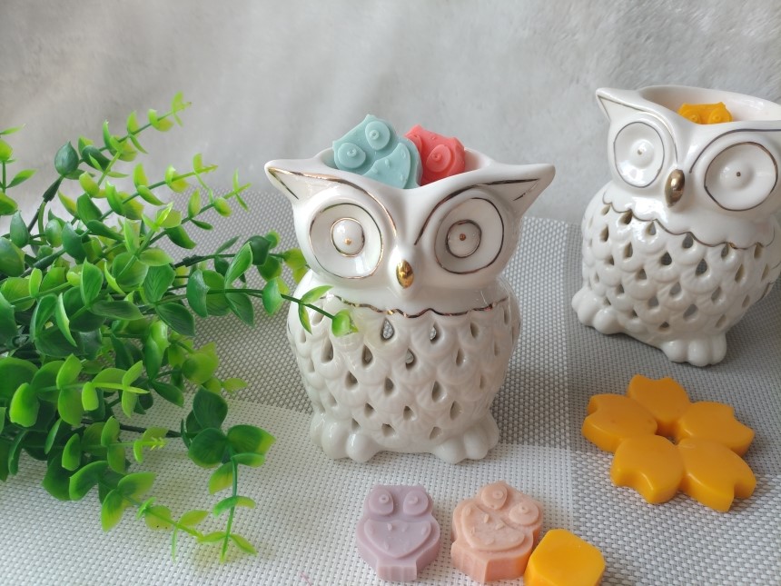Owl candle holder Aromatherapy tea light gift reco