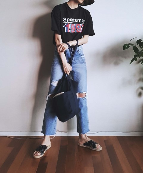Green to Pocket Plain Linen Eco Bag Navy Pitch Pin