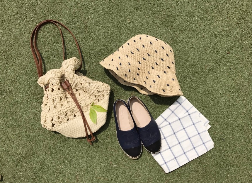 New Hat Dot Raffia Hat Straw Hat 4color Panama Hat