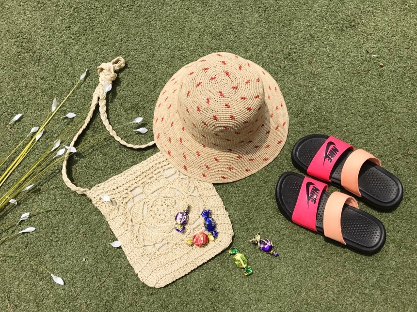 New Hat Dot Raffia Hat Straw Hat 4color Panama Hat