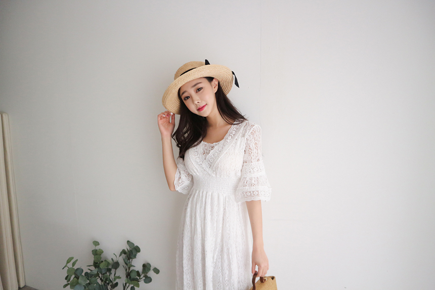 New Hat Ribbon Raffia Summer Hat Beach