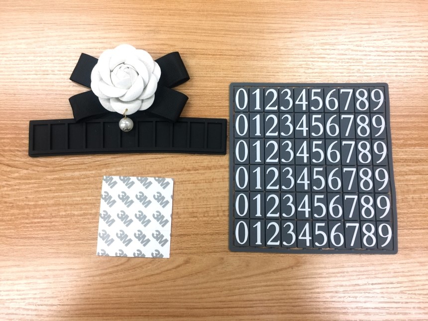 Flower decoration parking license plate car phone 