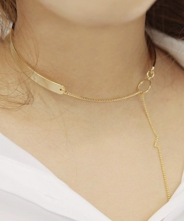 Round Sticks Choker Necklace Accessories Frost Cho