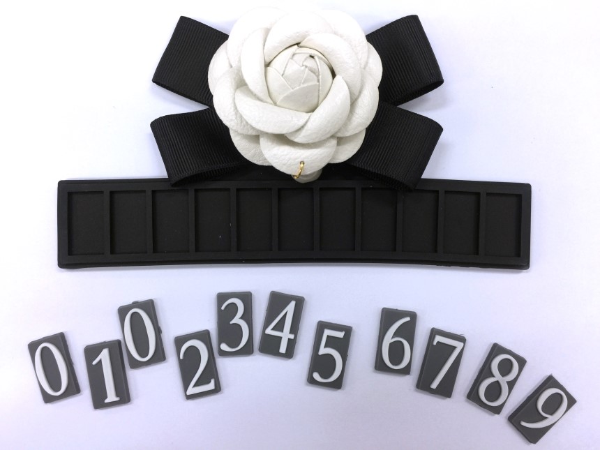 Flower decoration parking license plate car phone 