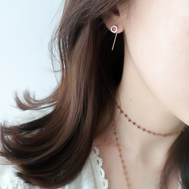 <b><p>Suical Steel chain Long drop earrg Rose Gold</p></b><b><p>サージカルスチール チェーン ロングドロップ イヤリ ローズゴド ホワイト 無変色</p></b><br /><br /><p align='center'>