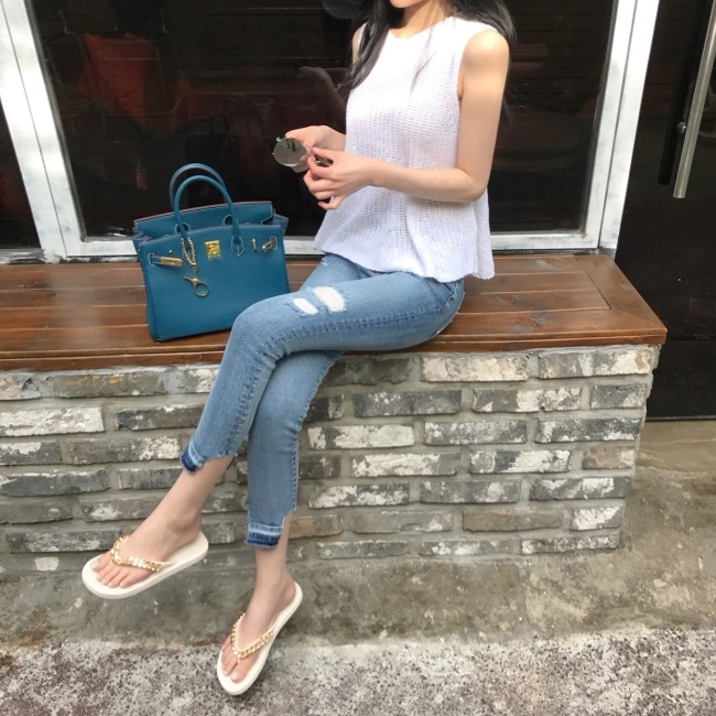 New Women's Bags Cowhide Birkin Bag Summer Tote