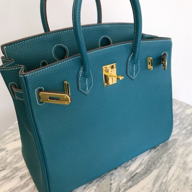 New Women's Bags Cowhide Birkin Bag Summer Tote