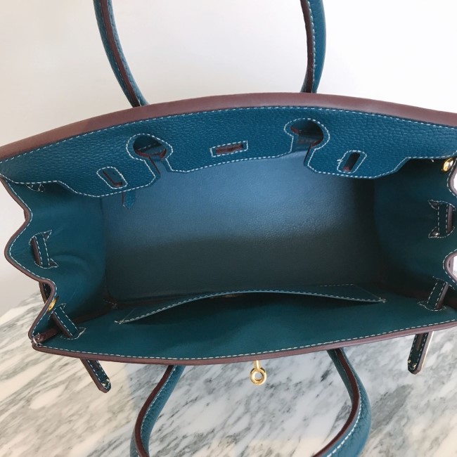 New Women's Bags Cowhide Birkin Bag Summer Tote