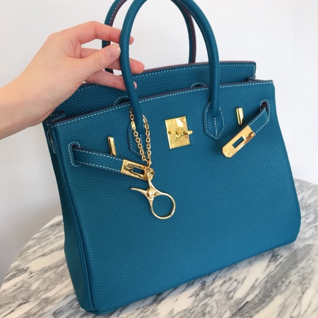 New Women's Bags Cowhide Birkin Bag Summer Tote