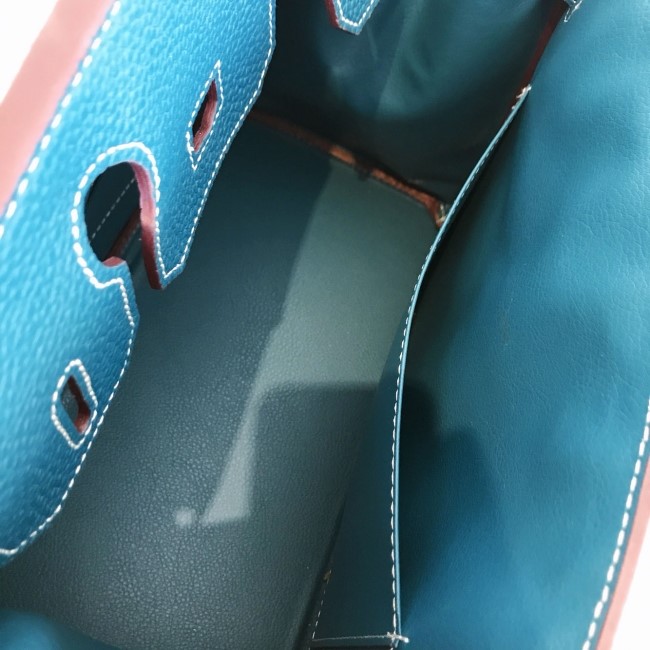 New Women's Bags Cowhide Birkin Bag Summer Tote