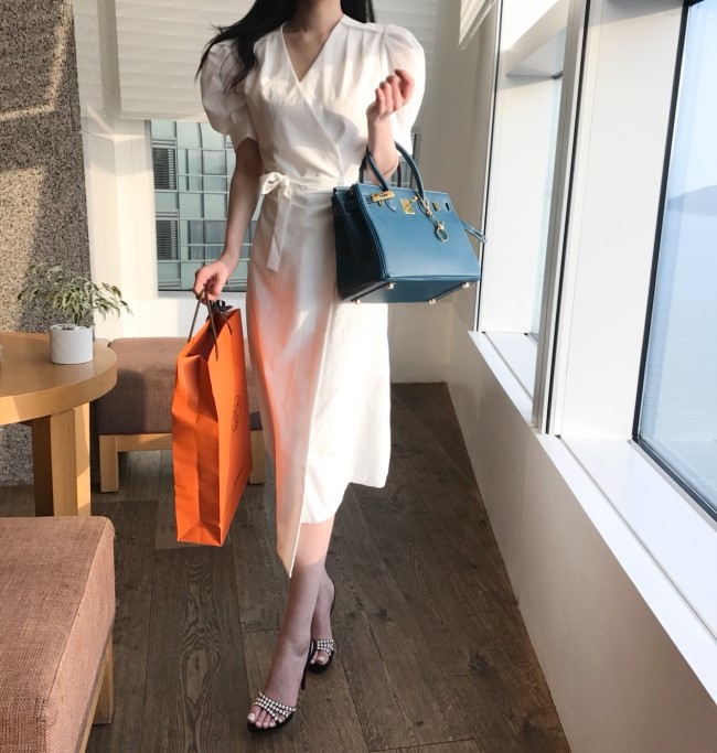 New Women's Bags Cowhide Birkin Bag Summer Tote