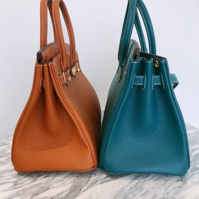 New Women's Bags Cowhide Birkin Bag Summer Tote
