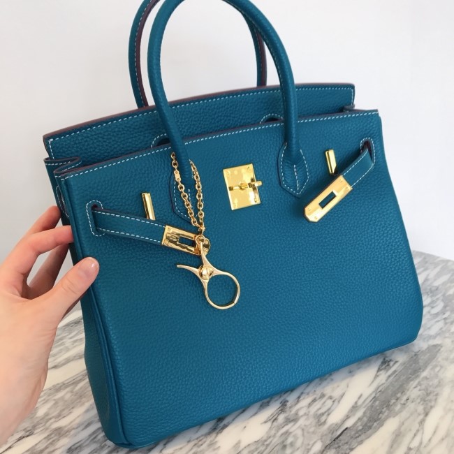 New Women's Bags Cowhide Birkin Bag Summer Tote