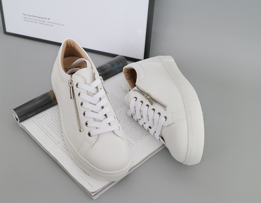 Men Height Shoes 5 inch sneakers with zipper Men&#