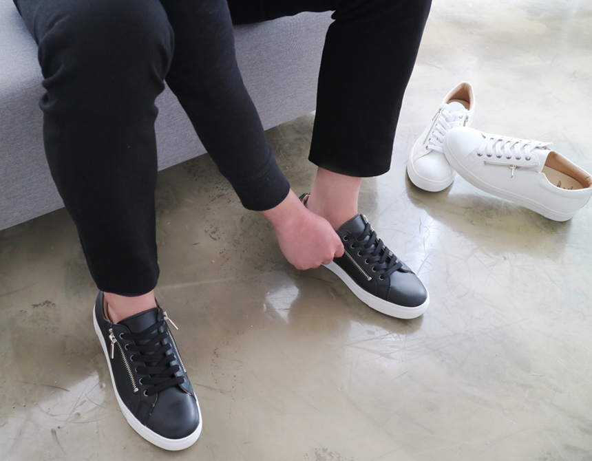 Men Height Shoes 5 inch sneakers with zipper Men&#