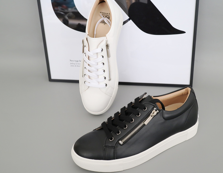 Men Height Shoes 5 inch sneakers with zipper Men&#