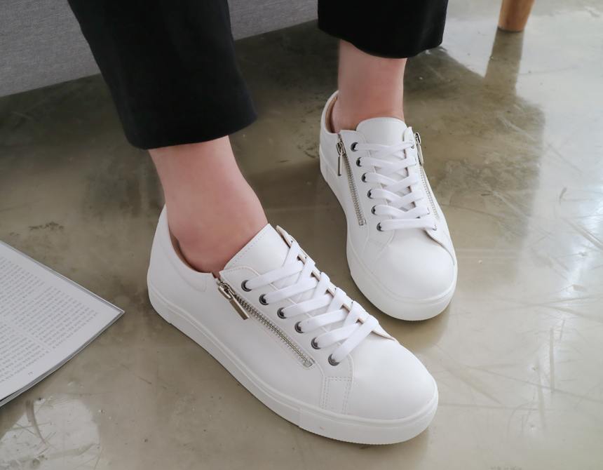 Men Height Shoes 5 inch sneakers with zipper Men&#