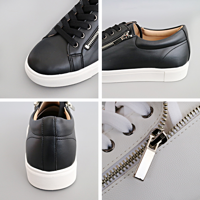 Men Height Shoes 5 inch sneakers with zipper Men&#