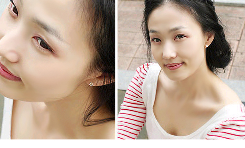 Daily Cubic Earrings One Pair Price 14K Simple Wom