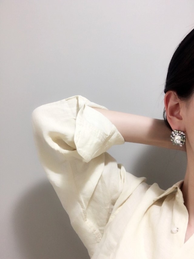 Echinacea Melt Color Cubic Earring Bold Point Big 