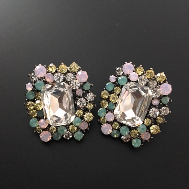 Echinacea Melt Color Cubic Earring Bold Point Big 