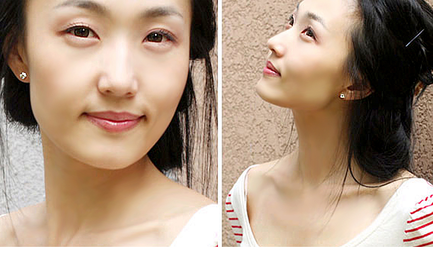 Daily Cubic Earrings One Pair Price 14K Simple Wom