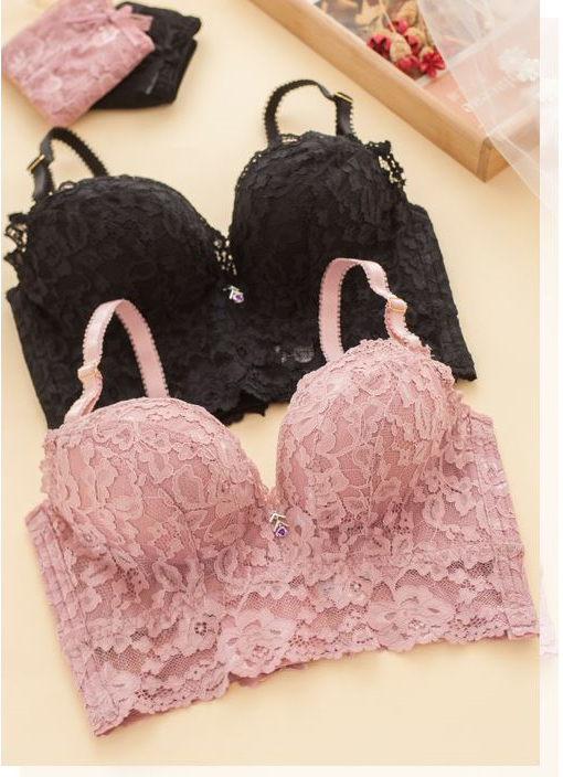 Noyer Wedding Dress Push-up Wang Pong Lace Bra Pan