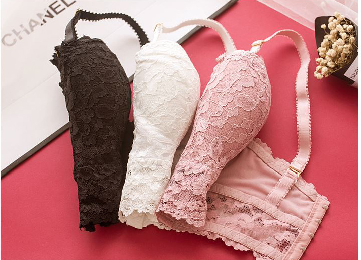 Noyer Wedding Dress Push-up Wang Pong Lace Bra Pan