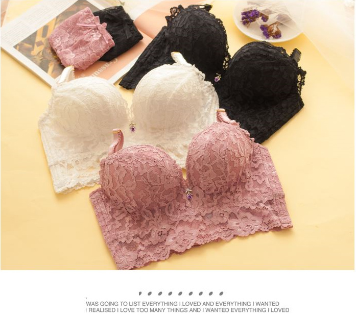 Noyer Wedding Dress Push-up Wang Pong Lace Bra Pan