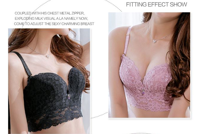 Noyer Wedding Dress Push-up Wang Pong Lace Bra Pan