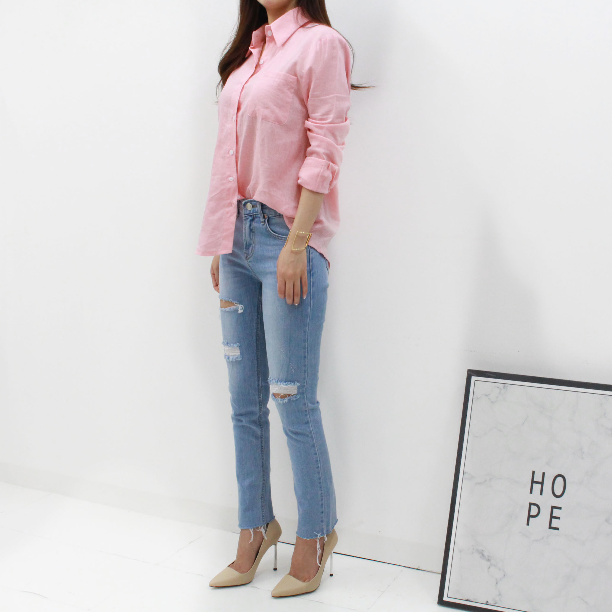NEW FASHION LADY GIRL Blouse Summer Daily Linen Sh