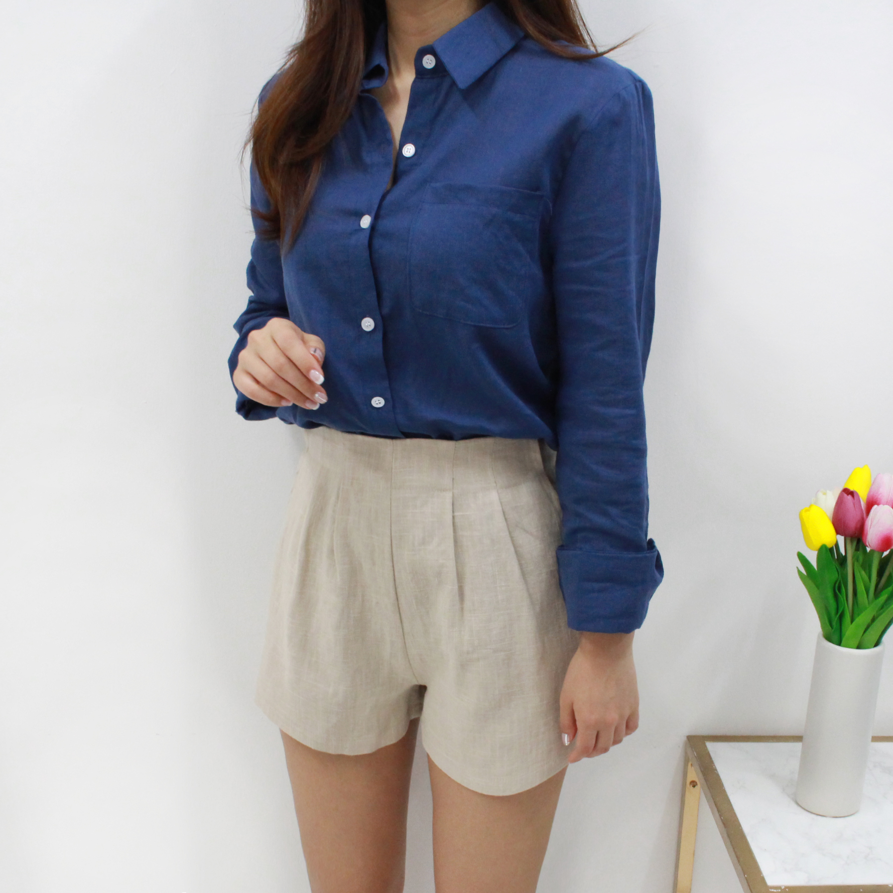 NEW FASHION LADY GIRL Blouse Summer Daily Linen Sh