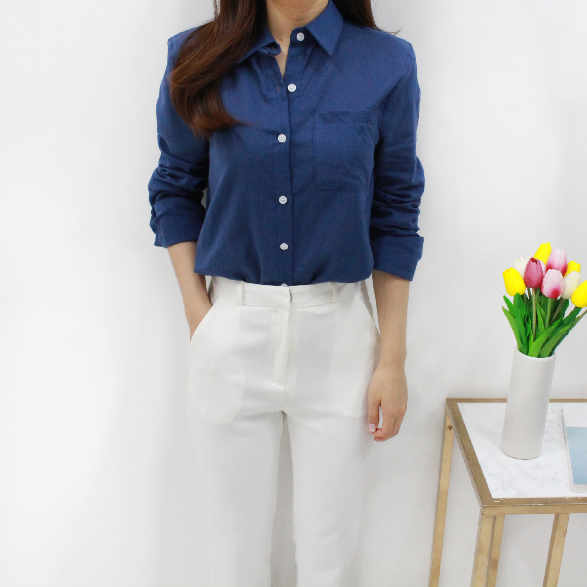 NEW FASHION LADY GIRL Blouse Summer Daily Linen Sh