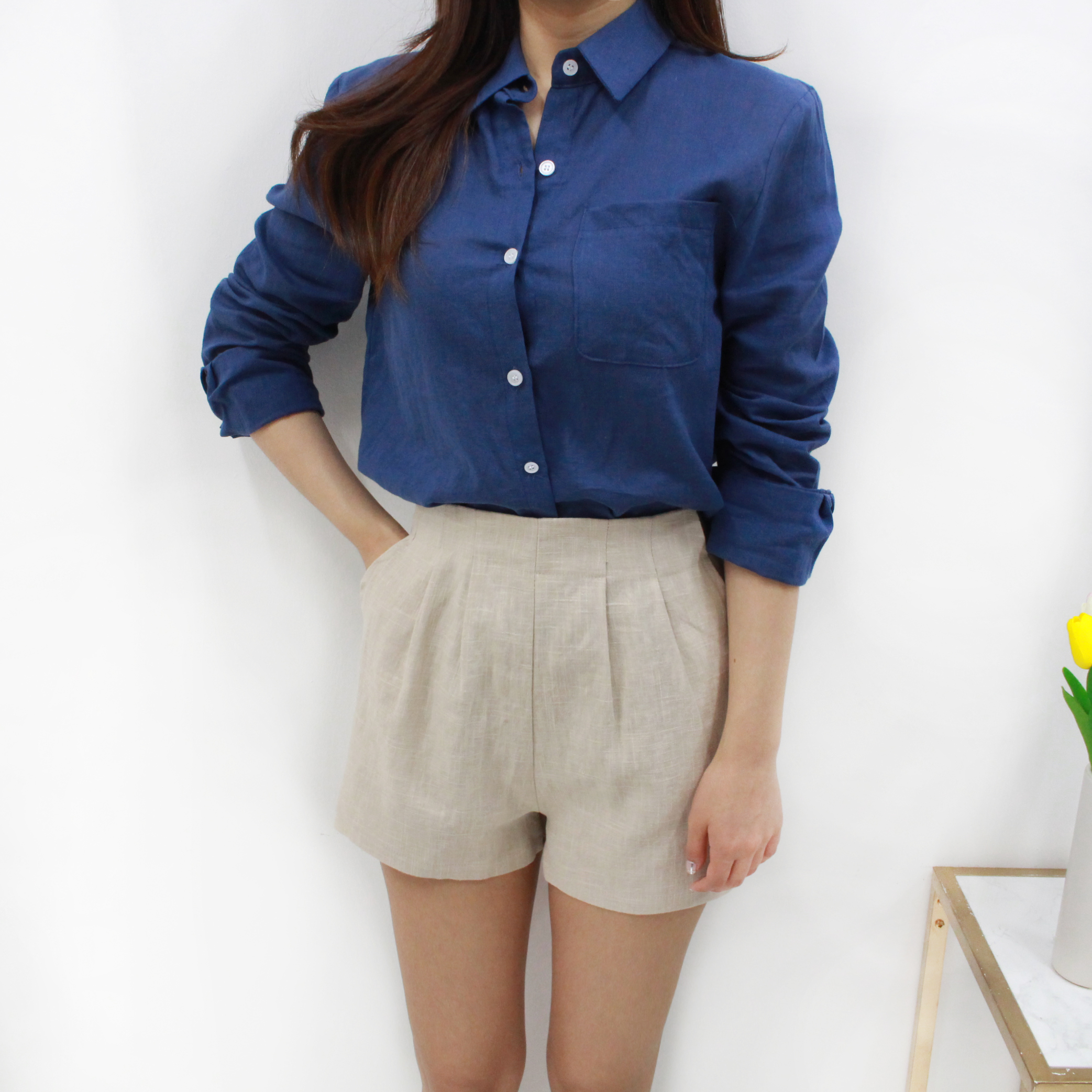 NEW FASHION LADY GIRL Blouse Summer Daily Linen Sh