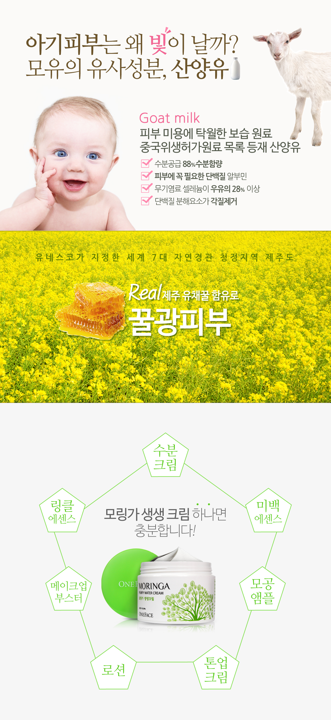 New One Face Moringa Vital Oily Cream 100ml Tribal