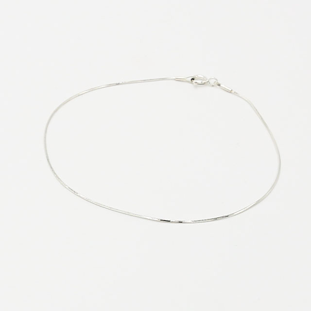 New mourning 925 silver thin cine-lace bracelet ch