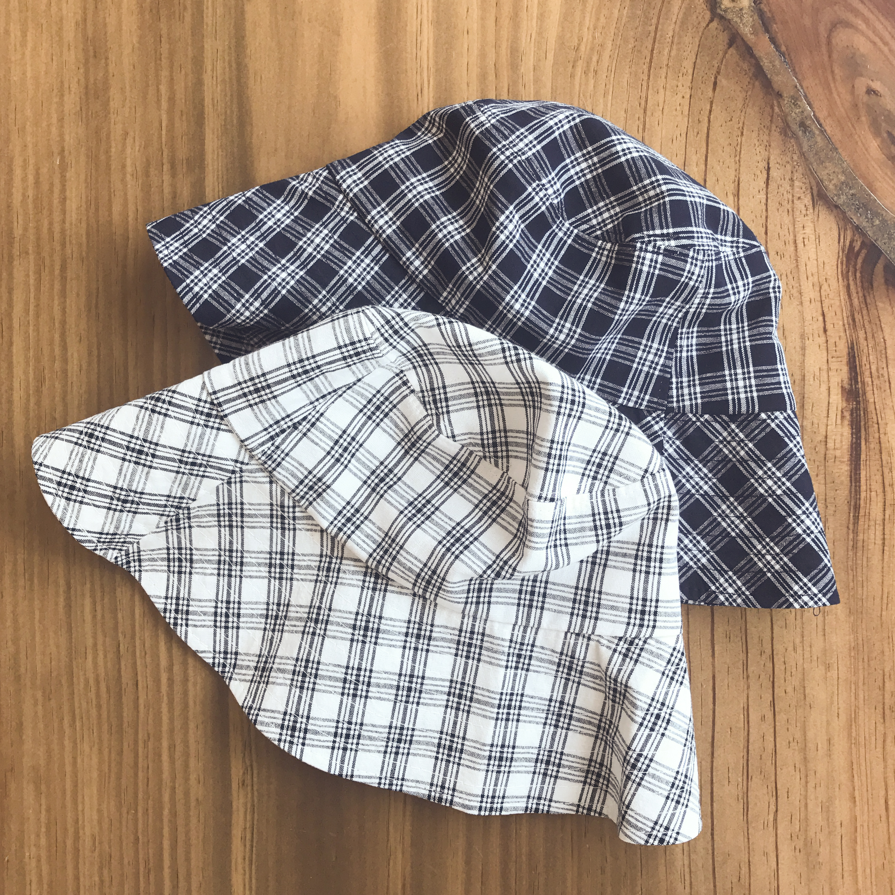 Women Sun Hats Check Bunny Buckets Hat Over Street