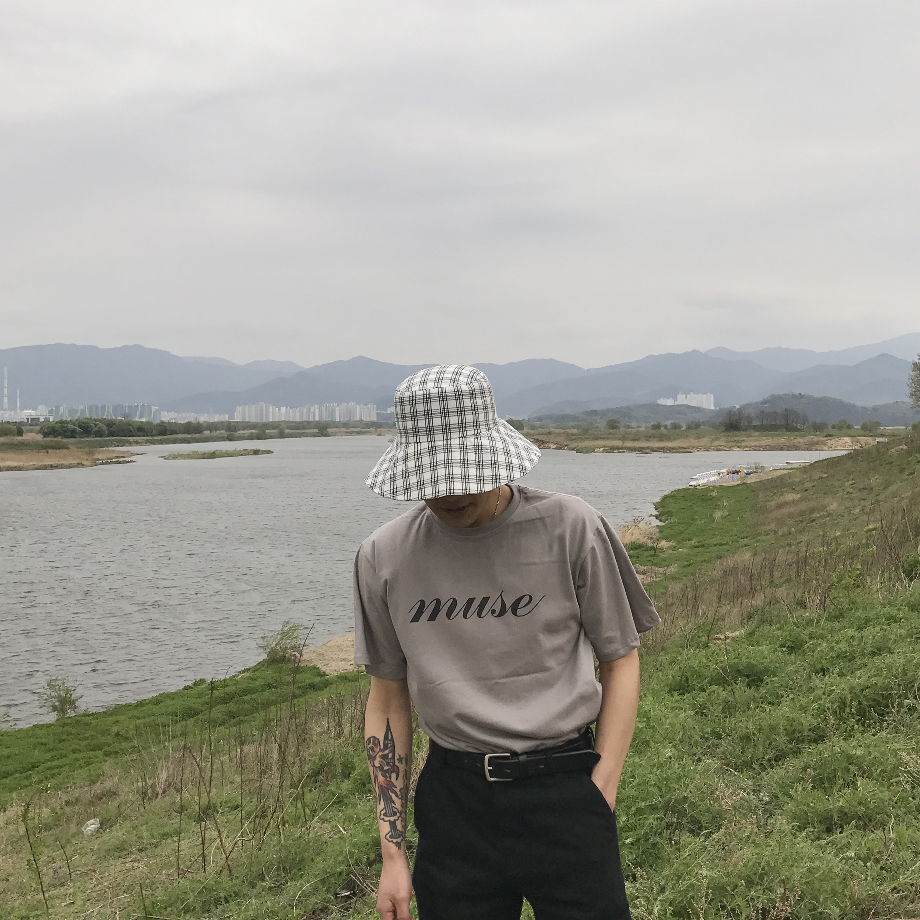 Women Sun Hats Check Bunny Buckets Hat Over Street