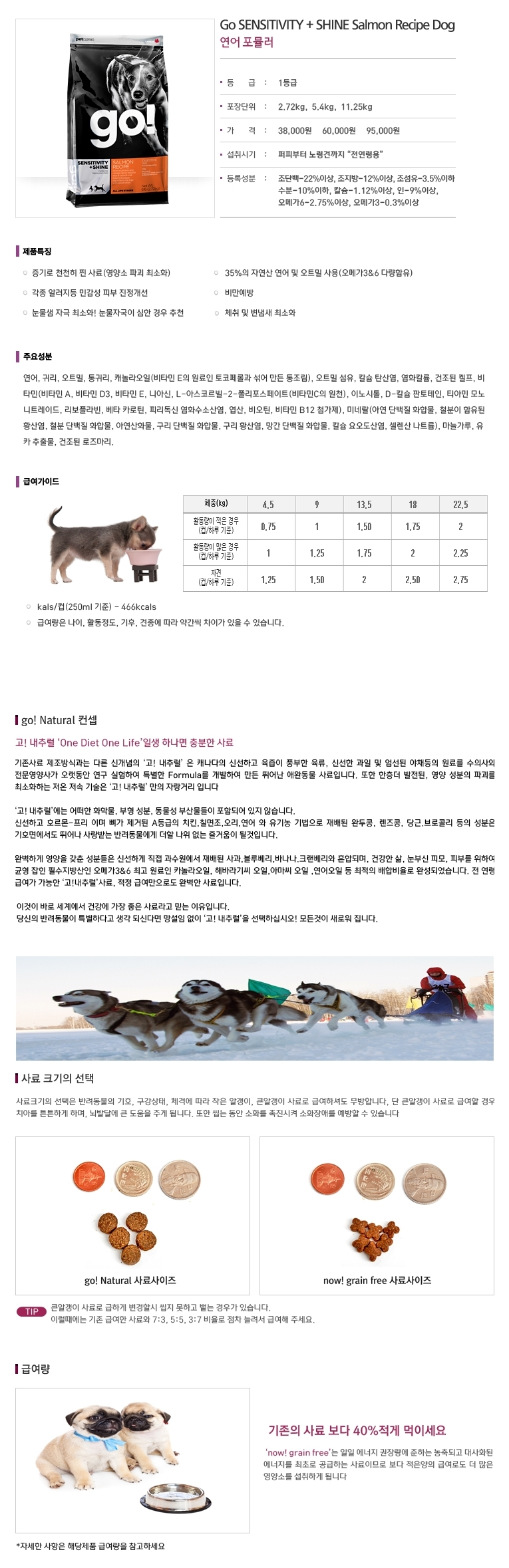 NEW PET DOG FEED Go! Natural LID salmon recipe 2.7