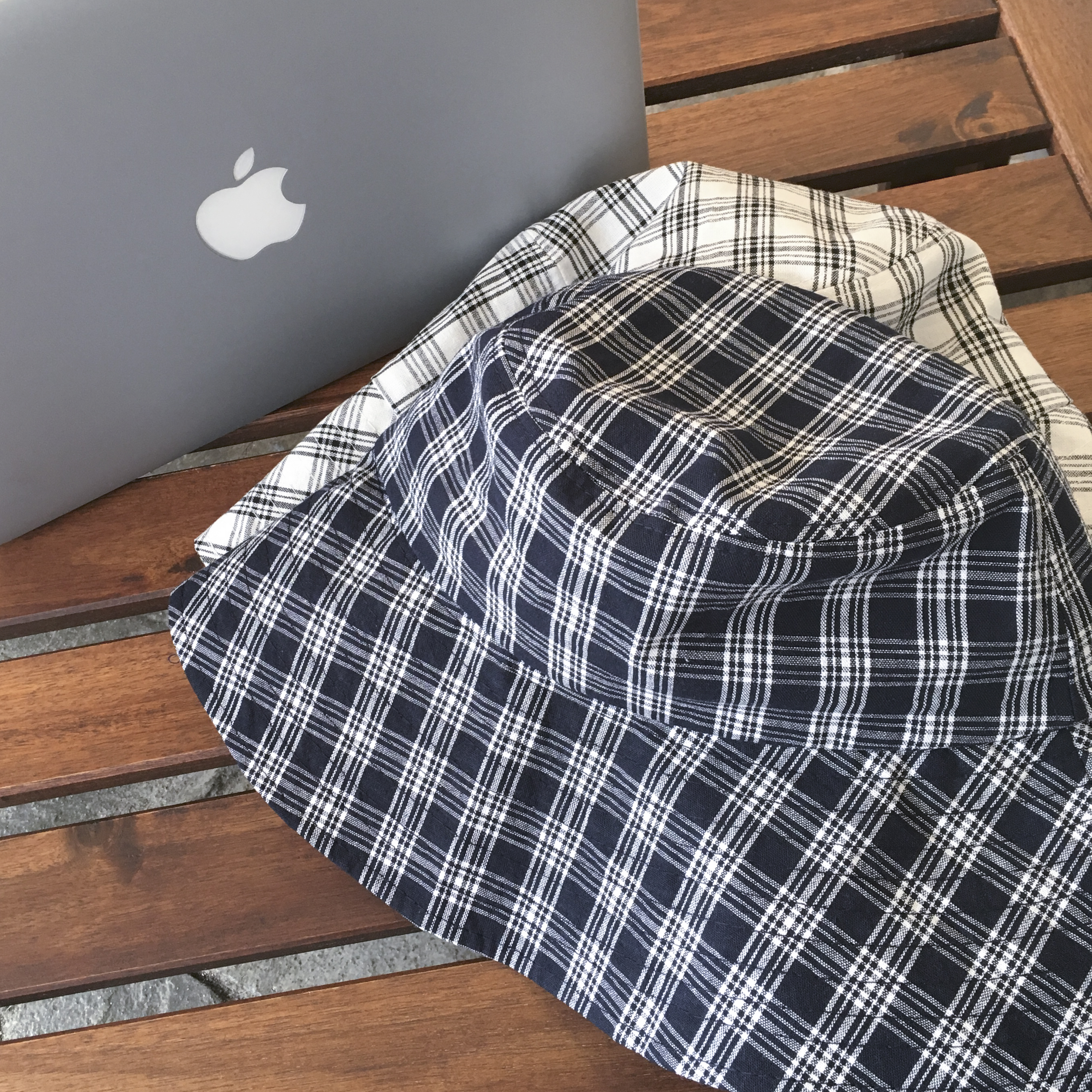 Women Sun Hats Check Bunny Buckets Hat Over Street