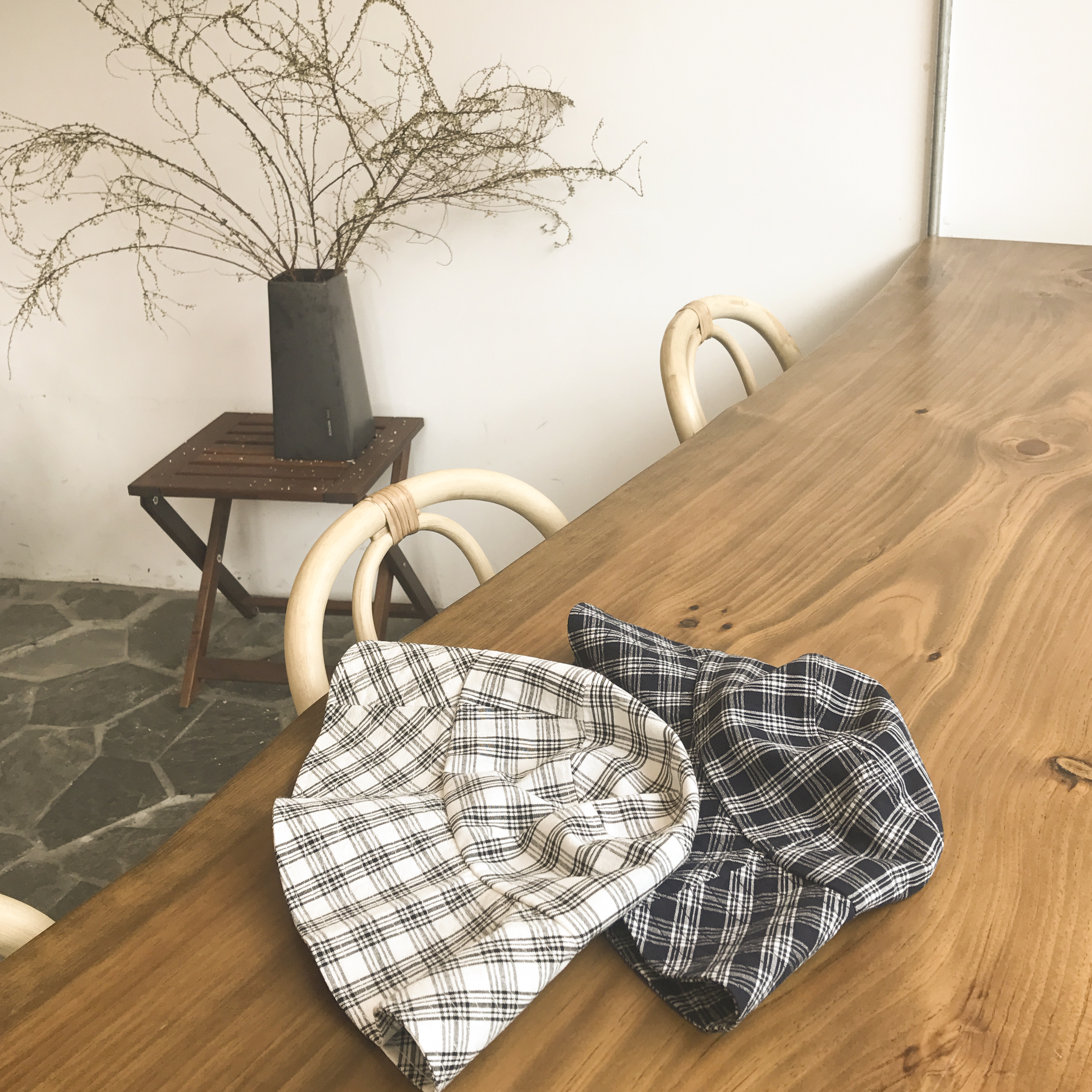 Women Sun Hats Check Bunny Buckets Hat Over Street